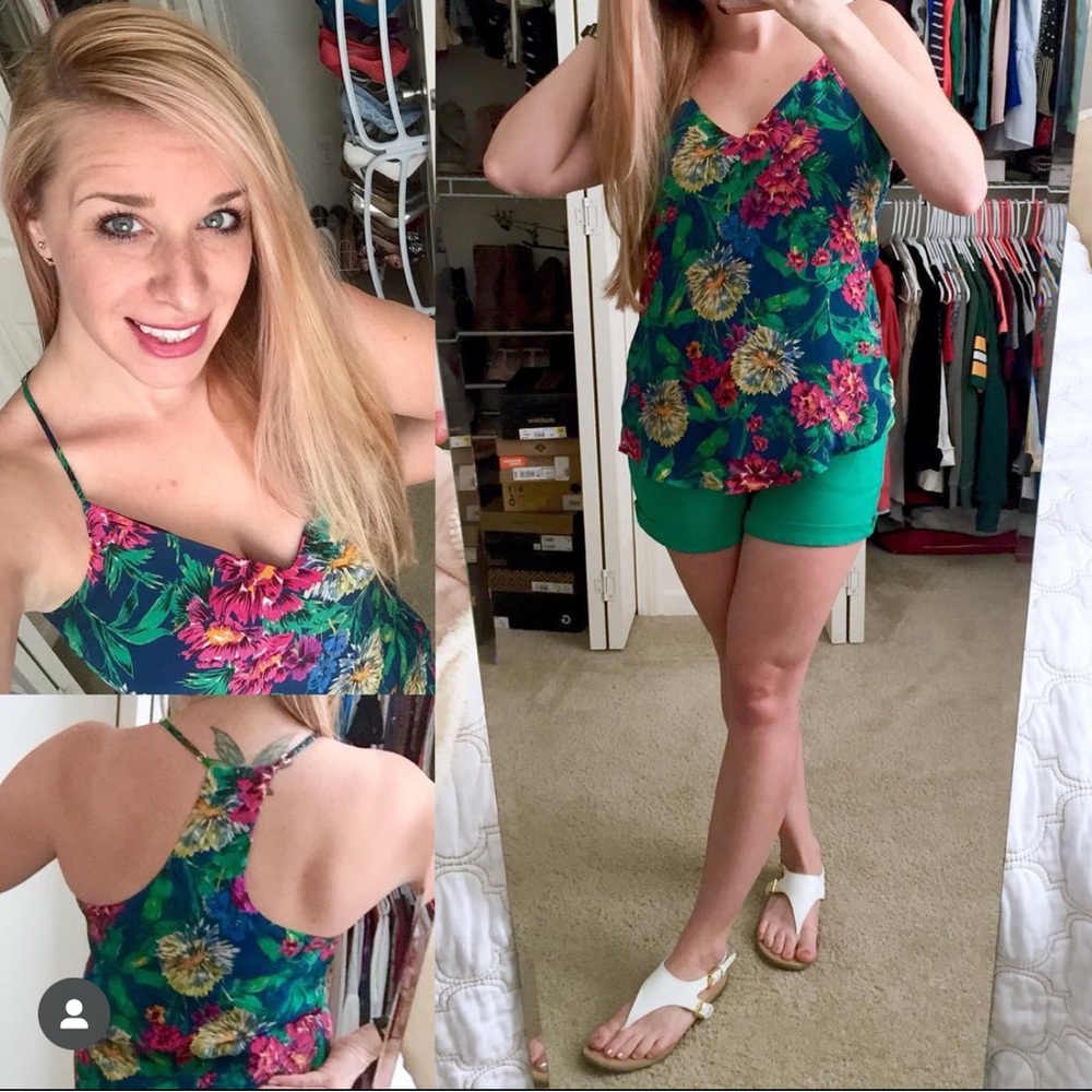 Lavender Brown Floral Camisole